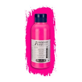 Schmincke - Akademie Acrylic Colour, Neon Pink, 250 ml, 23855027, Fine Artist Acrylic Paint, Brilliant, Highly Lightfast and Cadmium-Free, for Acrylic Painting, Mixed Media