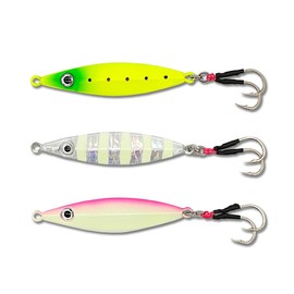 Orurdo Fishing Tackle Flying Jig Spoon 3 Colors Set D 30g Sea Bass Blue for Flat Fish qb100272d03n01