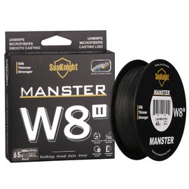 SeaKnight MANSTER W8 II 164Yds/ 328Yds/ 547Yds 8Strands PE Braided Line, Super Smooth-Abrasion Resistant-Low Memory-Zero Stretch Multifilament Fishing Lines