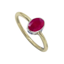 Rubin im Labor gezüchtet Edelstein Bandring 925 Sterling Silber Ring Herren & Damen Bandring Geschenkartikel Handgefertigter Schmuck TSR1088AM_22 (68 (21.6))