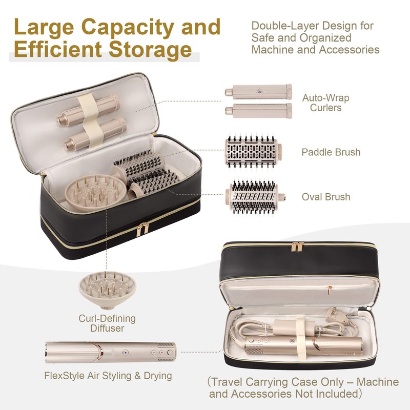 BAGCRAZY Travel Carrying Case for Dyson Shark Flexstyle Revlon Hair