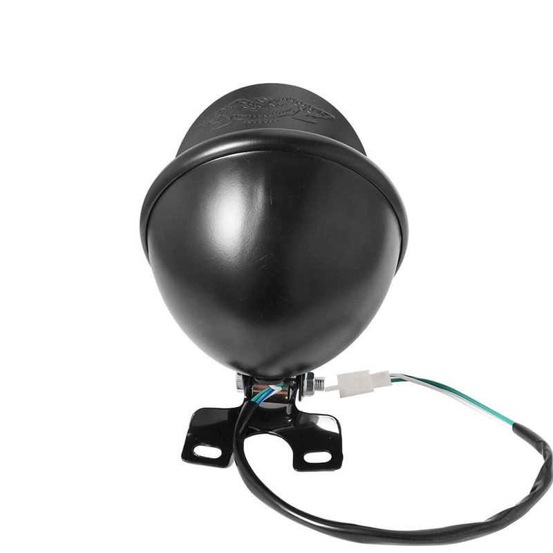 5.5" Black Motorcycle Headlight For Cruiser Chopper Cafe Racer Bobber