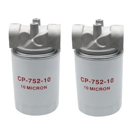 2pcs 221006 CP-752-10 CP75210 Hydraulic Oil Filter with Indicator Ports 10 Micron High-Efficiency, 20 GPM Flow Rate, 200 PSI Max Pressure, 1"-12 UNF Thread, For Log Splitters & Mini Excavators