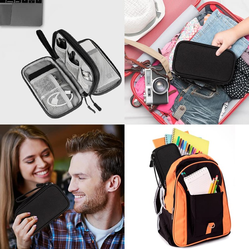 HCFGS Travel Cable Organiser Bag Portable Electronics Accessories Organizer 3