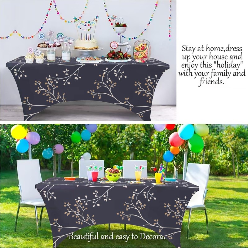 HZDHCLH Table Cloth Rectangular 122x76cm Polyester Wipeable Tablecloth Washable Durable