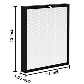 For XJ-3800 True HEPA Replacement Filter Compatible with Surround Air Intelli-Pro XJ-3800 Air Purifier, 2-in-1 H13 HEPA & Carbon Filter for Home Air Cleaner (1 Pack)