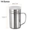 sourcing map 2pcs Salt Dredge Shakers 14 Ounce Stainless Steel
