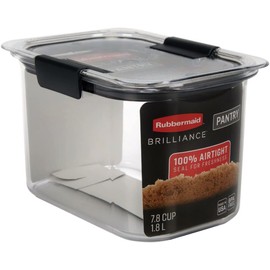 Rubbermaid Rubbermaid Brilliance Pantry Airtight Food Storage Container, BPA-Free 7.8 Cup, Ideal for Brown Sugar - Efficient, Leak-Proof and Dishwasher-safe