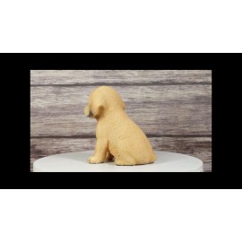 Realistic Sitting Adorable Labrador Puppy Figurine 5.75"H Pet Pal Collectible