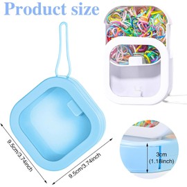 Prudiut Organizador de Ligas para el Cabello Pequeño Soporte Organizador de Ligas para el Cabello Organizador de Pinzas para el Cabello Organizador de Joyas para Bebé Niña Adolescente Mujer, Caja de