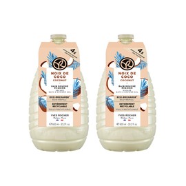 YVES ROCHER - Kit Refill Geles de Ducha, Aroma Coco, para Todo Tipo de Piel, Fórmula Vegana, Incluye 2 Geles, 600 ml c/u