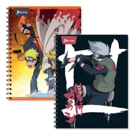 2 Libretas Profesional Norma Naruto 100h Cuadro C5, Variado Multicolor