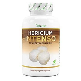 Hericium Erinaceus Pilz - 1300 mg pro Tagesportion - 180 Kapseln - Premium: 30% Polysaccharide & 5% Beta Glucan - LaborgeprÃ¼ft - Hochdosiert - 100% Igelstachelbart Pilz Extrakt - Vegan