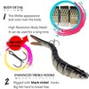Lure, Joint Bait, Swimbait, Multi Jointed Lure, 8 Sections, 10/14