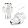 TAISHER 2PCS 304 Stainless Steel Union，1/2" NPT Male x 1/2"