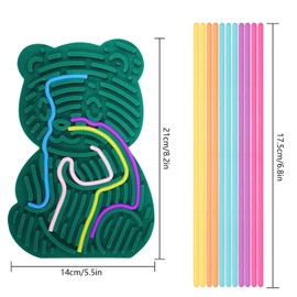 Sinirttou Sensorik Activity Board, Double-Sided Sensory Toy Board, Sensory Fidget Board, for Autism ADHD, Children from 3 Years and Adults, with Travel Bag and 11 Accessories Laces (Bear)