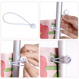 Ball Bungee Cord,Heavy Duty,White Tarp Ball Bungee Ties for Outdoor Travelling Camping Tarp(6 Inch,30 PCS)