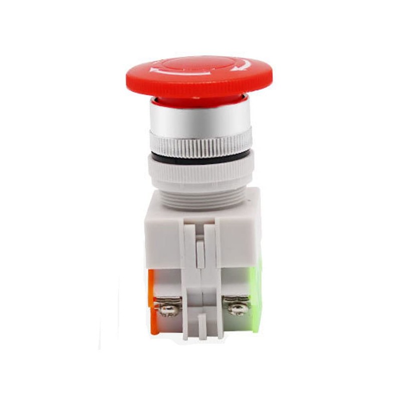 KEDU 22mm 10A 660V IP55 1NO 1NC Red Mushroom Self-Locking