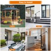 Zwinz Adjustable Handrail 1-3 Step, Wall&Floor Mounted Wrought Iron Handrails,