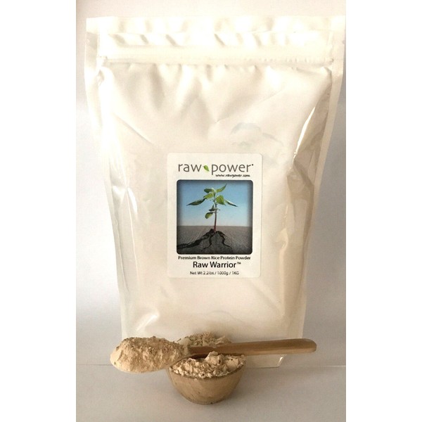Raw Warrior Brown Rice Protein Powder (ONE KILO, 35.2 oz) premium, raw, organic