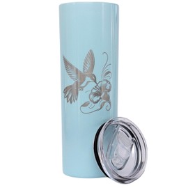 20 oz Skinny Tumbler, Hummingbird Travel Mugs Insulated for Hot and Cold, Coffee mugs for women