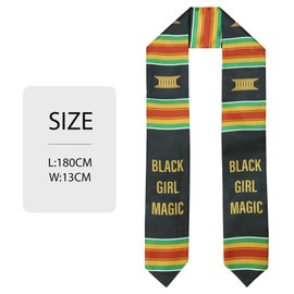 Desfloeey Black Girl Magic Grads Scarf African American Graduation Stole Scarf