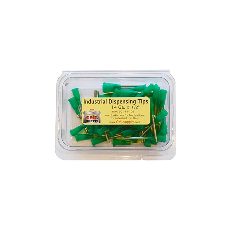 Blunt Tip Dispensing Fill Needle 14ga x 1/2" Olive Green