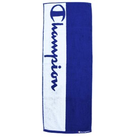 Champion 5065003800 Sports Towel, Approx. 13.4 x 43.3 inches (34 x 110 cm), Two-Tone Logo, Blue
