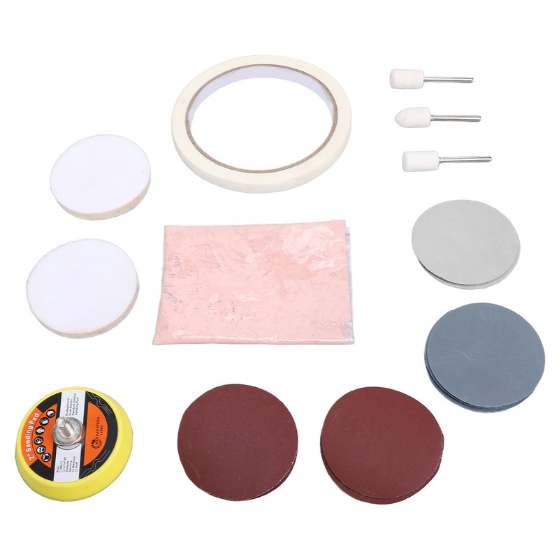 20 Pieces Watch Glass Polishing Kit Buffing Powder Felt Pad