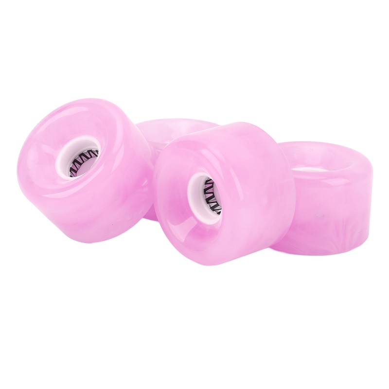 4Pcs Skateboard Wheel Set Replacement 78A Hardness PU Translucent Flashing