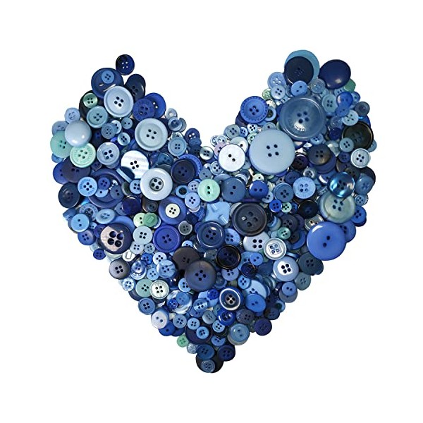 NiidodKatzi 600-700 pcs Round Resin Buttons Assorted Sizes for Crafts