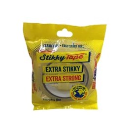 Stikky® cellotape 24mm x 50m per roll, (Individually sealed), Gift Wrap Clear Tape for Christmas and Birthdays, Crafts, Packaging Sellotape, Parcel Tape, Compatible with Dispensers (1)