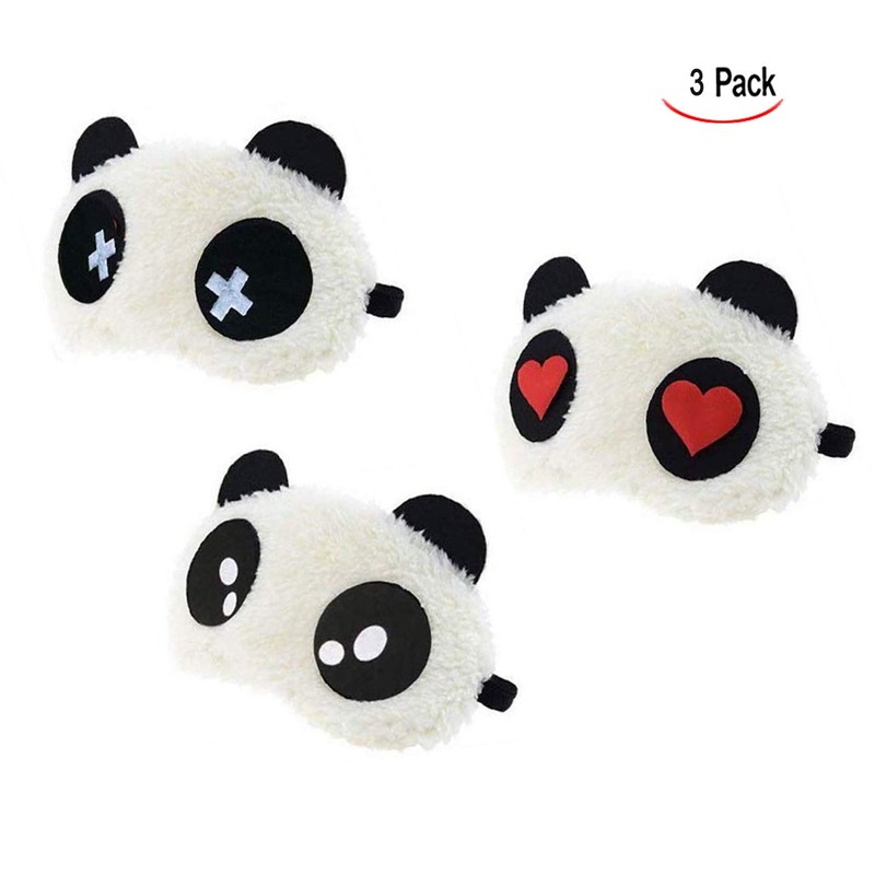 Cisixin Pack of 3 Panda Sleeping Mask Eye Patch Cute