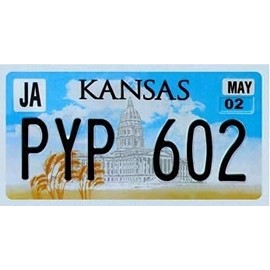 OPO 10 - USA car LICENSE PLATE - 30x15 cms metal replica: KANSAS (C20)