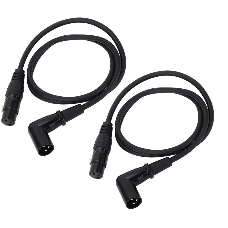 2PCS Microphone Extension Cables 3 Pin XLR Male to Female