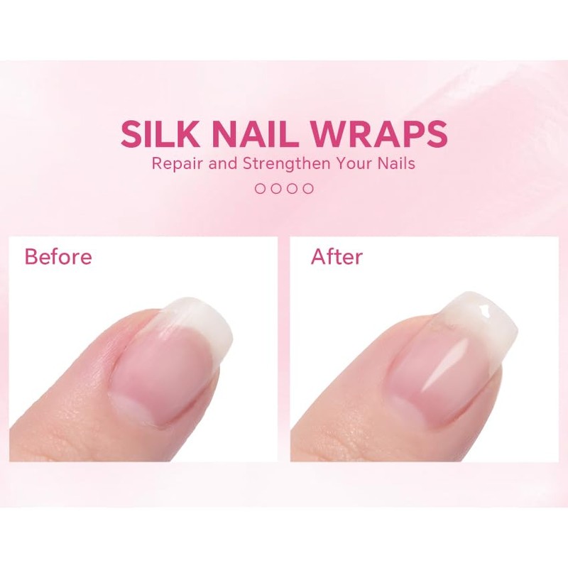 KADS Nail Silk Wrap Self-adhensive Tabs Hairpiece Adhesives White 300cm
