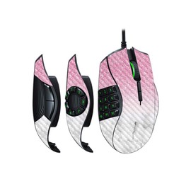 MightySkins Carbon Fiber Skin for Razer Naga Trinity - Marble Glitz | Protective, Durable Textured Carbon Fiber Finish | Easy to Apply, Remove, and Change Styles | Made in The USA