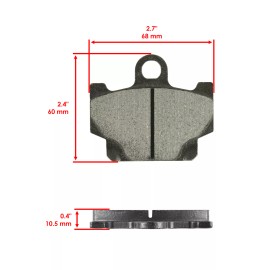 Caltric Front Brake Pads for Yamaha XS400 Maxim 1982 1983 Front Brake Pads