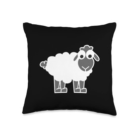 Schaf Geschenk für Frauen Sheep Motif Throw Pillow, 16x16, Multicolor