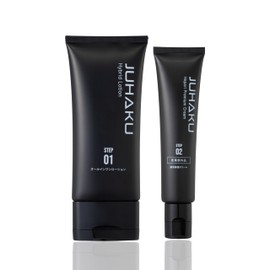 JUHAKU (Medicinal Use) Juhaku Men's Sensitive Roughness Care 2-Piece Set Hybrid Lotion / Heparin Premium Cream (All-in-One x Heparin Similar Ingredients Formulated Cream), 96% No Roughness, Super