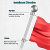 Ausla Flag Pole Rings, 360° Rotating Anti Wrap 2 Pieces