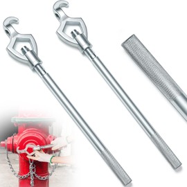 Tandefio 2 Pcs Fire Hydrant Wrench Adjustable, 1-1/2 to 3 20 Inch Multifunctional Hydrant Wrench for Tightening Fire Nuts Tightening Water Pipes, 3 Position Adjustable Nuts 1-1/2 to 3