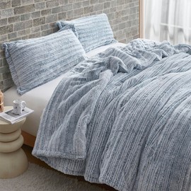 Softer Than Soft - Coma Inducer® Oversized Twin Comforter - Frosted Navy Stripe (Twin XL)