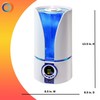 Comfort Zone CZHD81 Whisper-Quiet Cool Mist Digital Ultrasonic Humidifier with