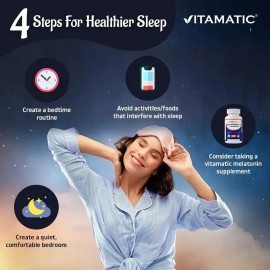 Vitamatic Melatonina Y Magnesio 120 Tabs 200g Sin Sabor                                                                                               