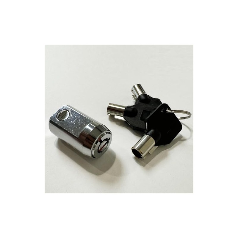 RiKey Security - Storage Cylinder Lock with 3 Tubular Keys