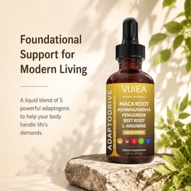 Gotas de raíz de maca, suplemento líquido multiherbario con Ashwagandha, fenogreco, raíz de remolacha y L-arginina, equilibrio femenino, apoyo de ener