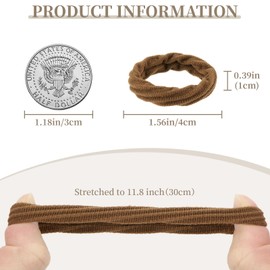 QIUTIMIY 10 Pcs No Damage Hair Ties Thick Hair Elastic Rubber Bands Hair Accessories Scrunchies Seamless for Women