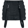 Gothicana by EMP Ladies Black Short Skirt with Buckles, black