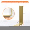 L Shelf Brackets 10 inch, Gold Heavy Duty Iron Shelf